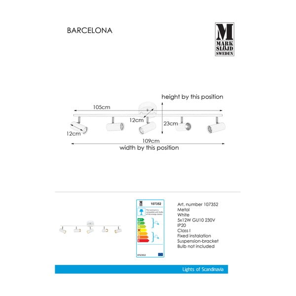 Valge laevalgusti Barcelona - Markslöjd-image-2