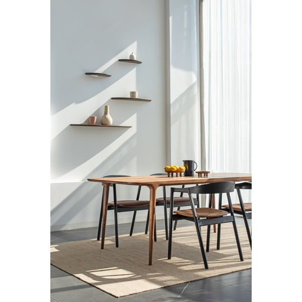 Pähklipuust söögilaud 90x180 cm Fawn - Gazzda-image-1
