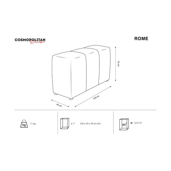 Hall sametist käetoed modulaarsele diivanile Rome Velvet - Cosmopolitan Design-image-3