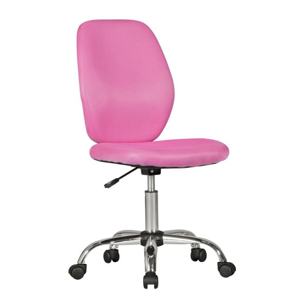Růžová dětská židle na kolečkách Skyport Amstyle Emma