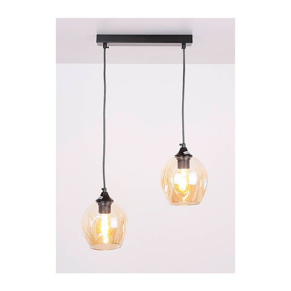 Must rippvalgusti klaasist varju 14x48 cm Aspa - Candellux Lighting-image-1