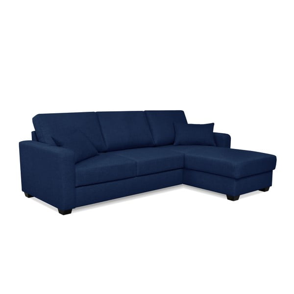 Modrá rozkládací pohovka s lenoškou Cosmopolitan design Milano-image-2