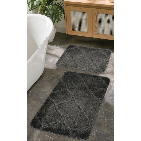 Antratsiitsed vannitoamatid 2tk komplektis 50x80 cm Cizgili - Foutastic-image-1