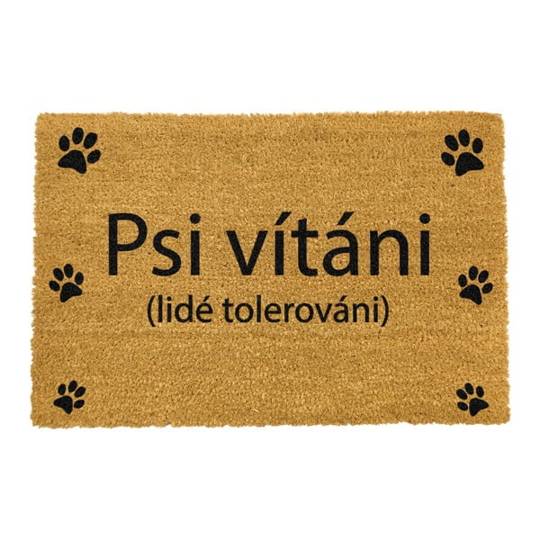 Looduslik kookosmatt Koerad Tere tulemast, 40 x 60 cm - Artsy Doormats