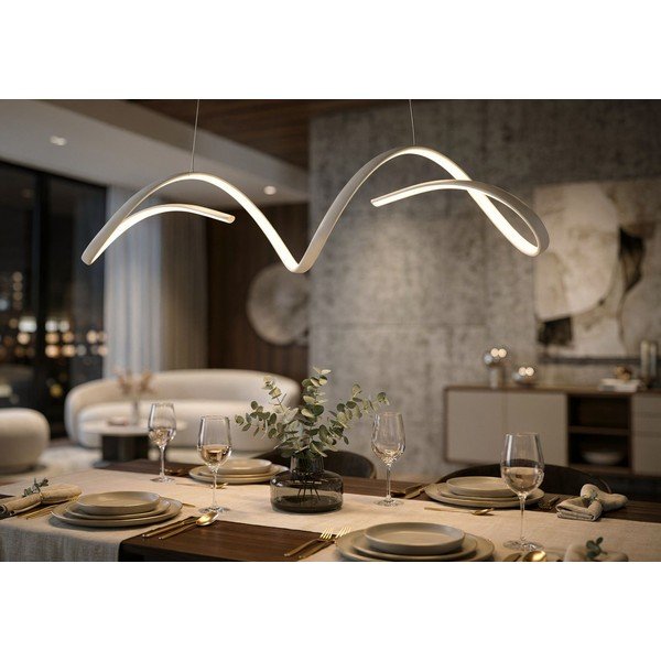 Valge metallist LED-rippvalgusti Uter - Mauro Ferretti-image-1