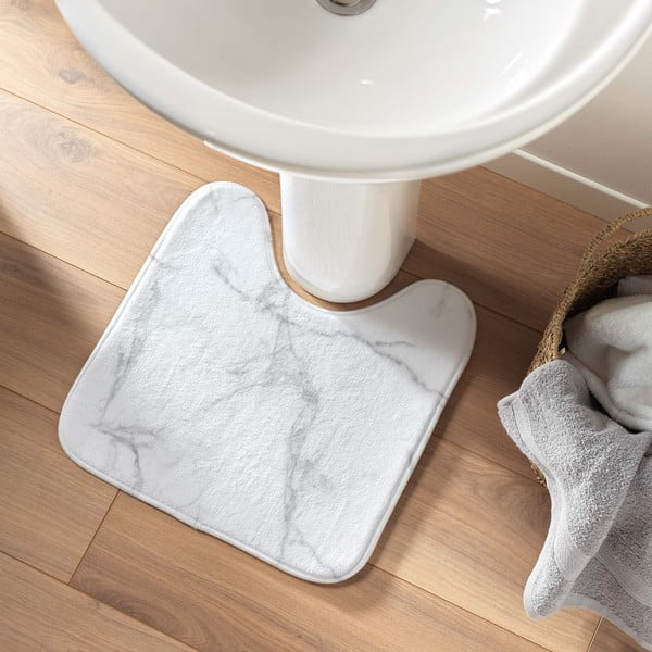 Valge-hall WC-vaip 45x45 cm Marbre - douceur d'intérieur-image-1