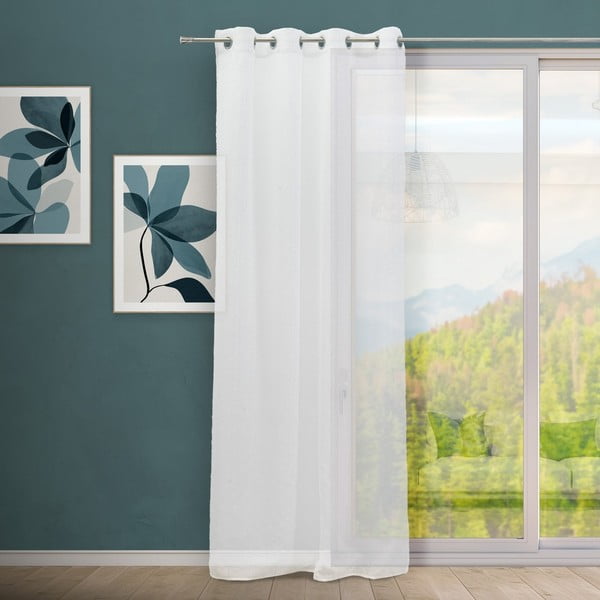 Valge kardin 140x260 cm Flat - Casa Selección-image-1