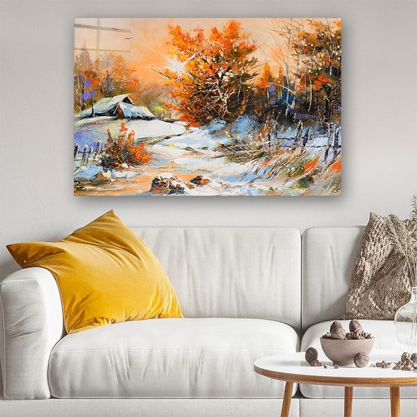 Klaasist maal 100x70 cm Winter - Wallity-image-1