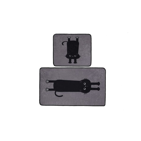 Mustad-hallid vannitoamatid 2tk komplektis 60x100 cm Comfort - Foutastic