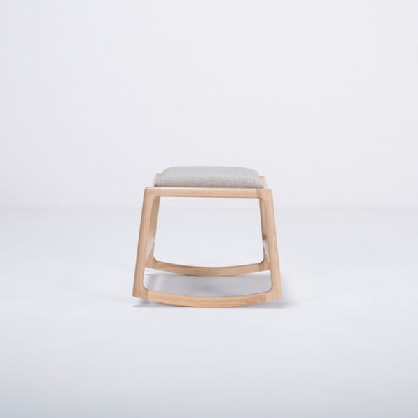 Tammepuidust konstruktsiooniga ja halli tekstiilist istmega osman Dedo - Gazzda-image-1
