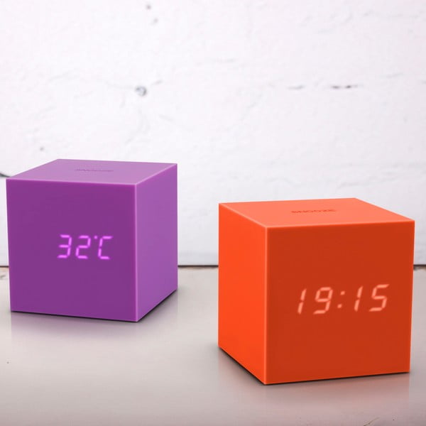 Lilla LED äratuskell Gravity Cube - Gingko-image-1