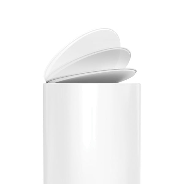 Valge pedaaliga metallist prügikast 6 L - simplehuman-image-4