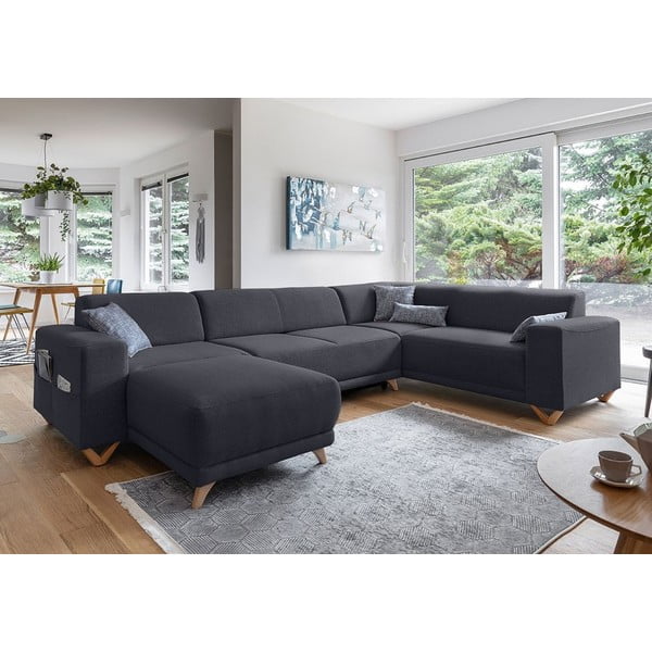 Must panipaigaga nurgadiivanvoodi (vasak nurk/"U" kujuline) Classy Sophie – Miuform-image-3