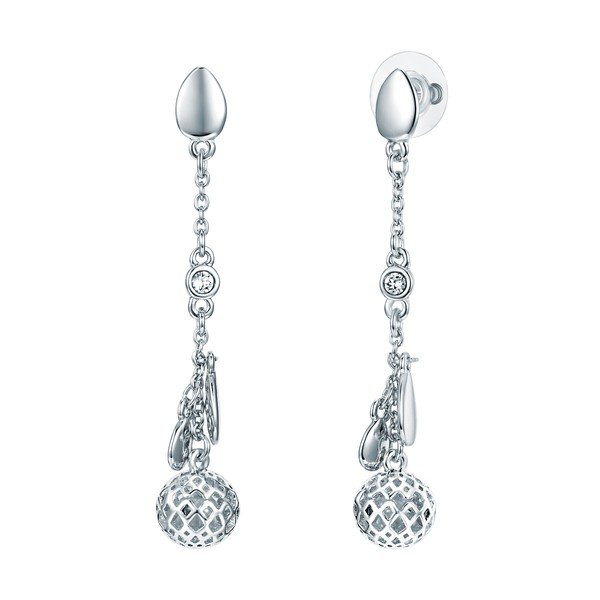 Postříbřené náušnice s krystaly Swarovski Saint Francis Crystals Garrie-image-1