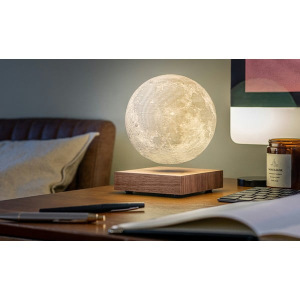Pruun LED laualamp (kõrgus 14 cm) Moon – Gingko-image-1