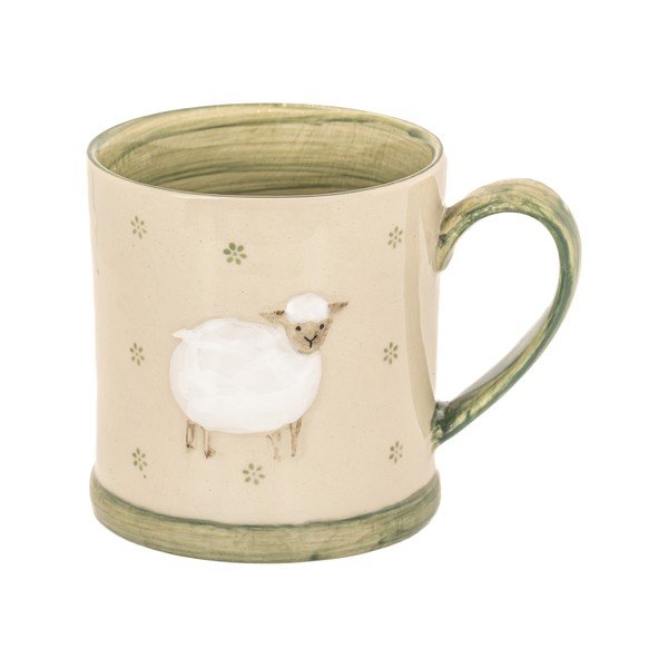 Roheline/beež kivikeraamikast kruus 225 ml Sheep - Sass & Belle