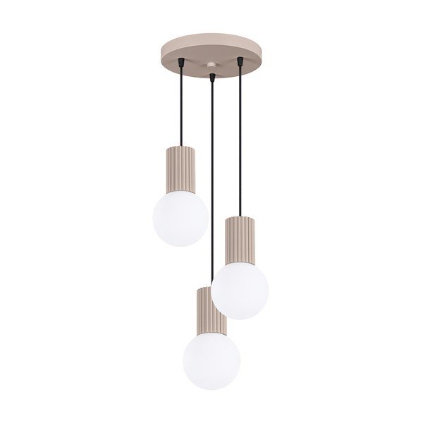 Taupe rippvalgusti klaasist varjuga ø 25 cm Orbital - Sollux