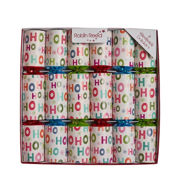 Jõulukrakkerid 6tk komplektis Ho Ho Ho - Robin Reed