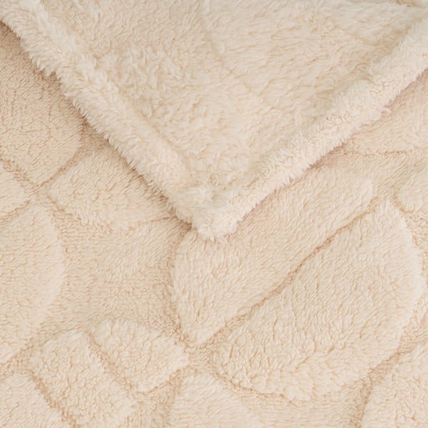 Beež mikroplüüsist tekk 130x160 cm Mid Century - Casa Selección-image-1