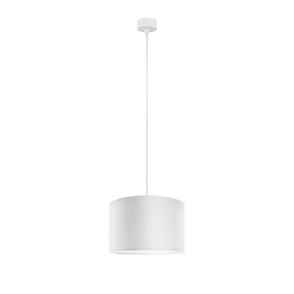 Bílé závěsné svítidlo s bílým kabelem Sotto Luce Mika 1S, ⌀ 25 cm