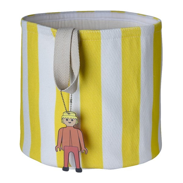 Kollane riidest mänguasjakorv ø 30x28 cm Stripes - Playmobil