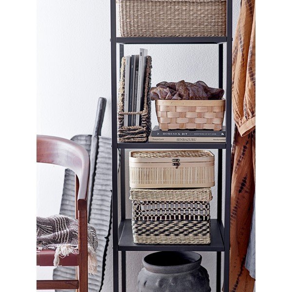 Must metallist riidepuuriiul 90x183x40 cm Valde - Bloomingville-image-2