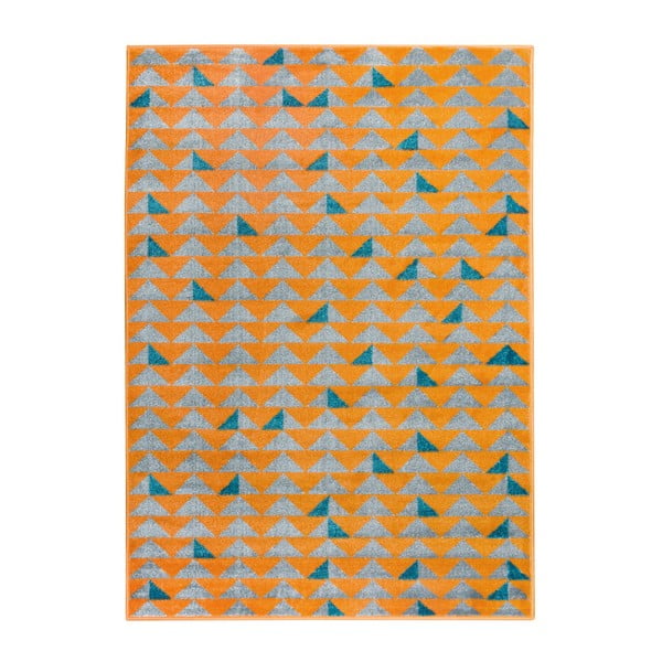 Oranžovo-šedý koberec Mazzini Sofas Montreal, 120 x 170 cm