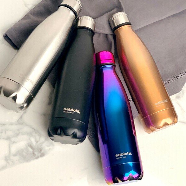 Matt mustast roostevabast terasest pudel, 450 ml - Sabichi-image-1