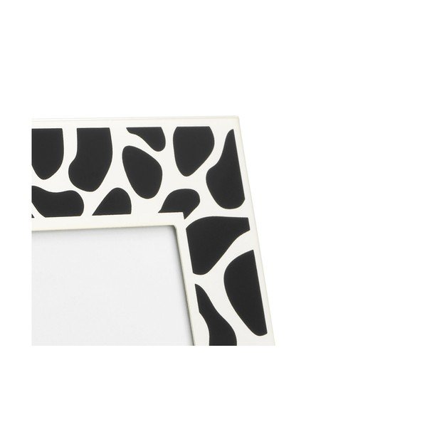 Must-valge metallist seisev/seinaraam 16,5x22 cm Leopard - Zilverstad-image-1