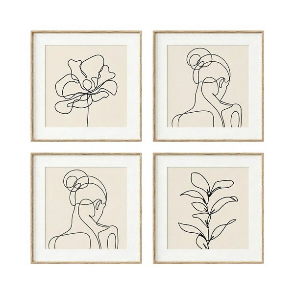Maalid 4 tk komplektis 30x30 cm