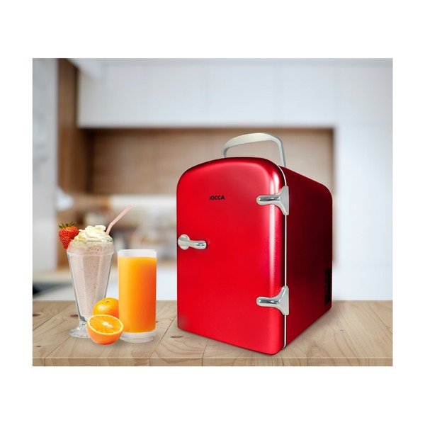 Punane kaasaskantav minikülmik, 4 l - JOCCA-image-1