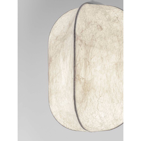 Valge metallist ripplamp tekstiilist varjuga, ø 30 cm Pierida - Nova Luce-image-1