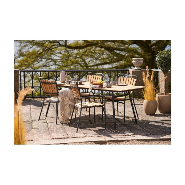 Helepruun taaskasutatud puuvillast pleed 130 × 180 cm Adana – House Nordic-image-2