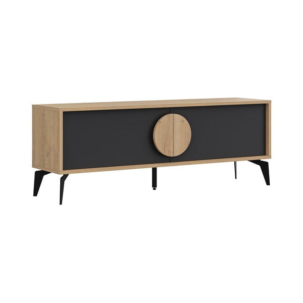 Tammedekooriga telerilaud must-puiduvärvi 140x51 cm Vae - Marckeric-image-2