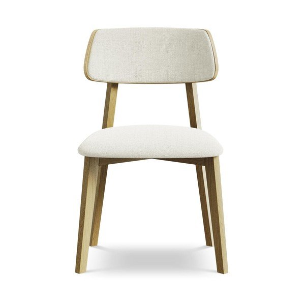 Kreemjas täispuidust söögitool Niu - Makamii-image-1