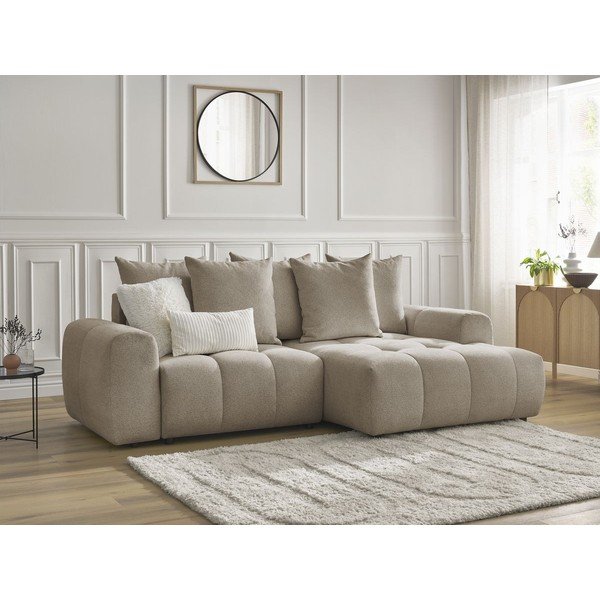 Beež šenillist panipaigaga nurgadiivanvoodi (parem nurk) Roxelane - Bobochic Paris-image-3