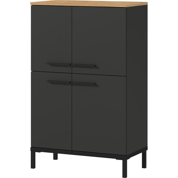 Tumehall kõrge vannitoakapp tammepuust 60x97 cm Yonkers - Germania-image-2