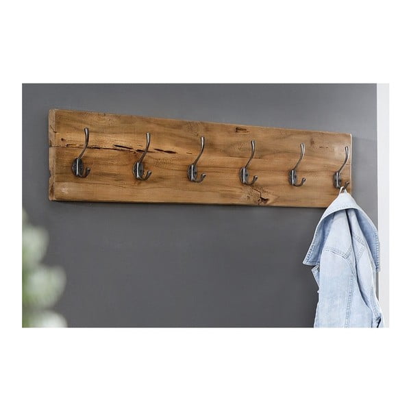 Railwood töötlemata teakpuust valmistatud mantlihoidja. - HSM collection-image-2