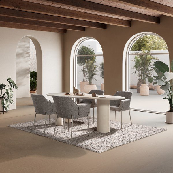 Kiviviimistlusega söögilaud 100x201 cm Daila - MOME-image-2