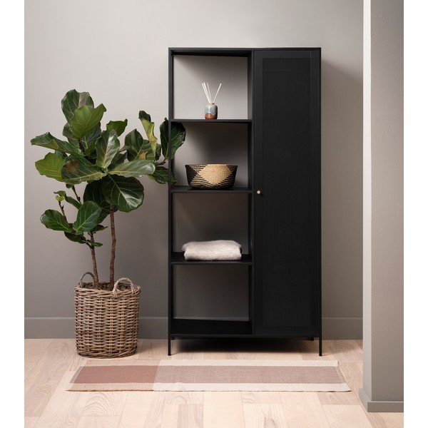 Must metallist raamaturiiul 90x180 cm Malibu - Unique Furniture-image-3