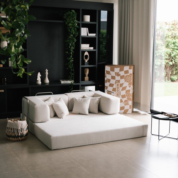 Beež diivanvoodi buklee kangast 180 cm Bloom - TemaHome-image-1