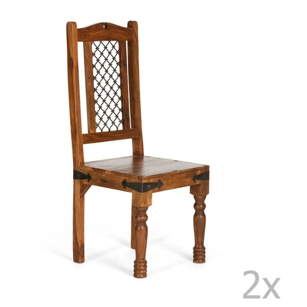 Sada 2 jídelních židlí z palisandrového dřeva Massive Home Nicco
