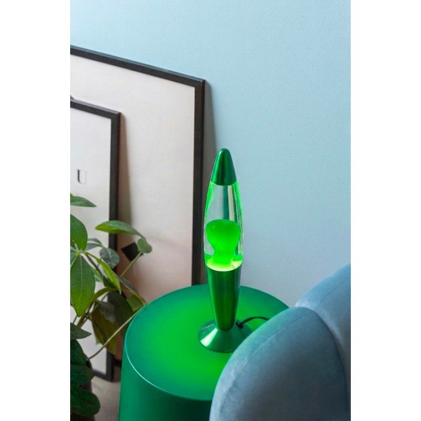 Rohelisest klaasist laavalamp (kõrgus 35,5 cm) - Leitmotiv-image-1