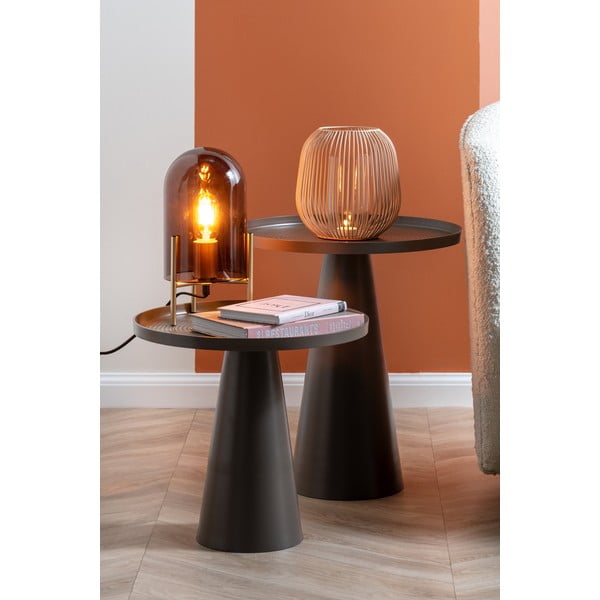 Pruunist klaasist laualamp Bell, kõrgus 30 cm - Leitmotiv-image-1