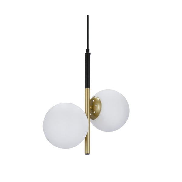 Kuldset värvi rippvalgusti klaasist lambivarjundiga 32,5x15 cm Duo - Candellux Lighting-image-2