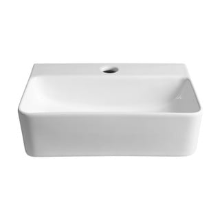Valge keraamika väike vannitoa valamu  36x25 cm Gerda – Sapho