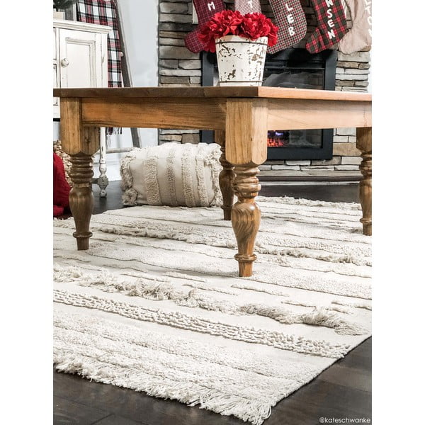 Helehall-kreem pestav käsitsi kootud puuvillane vaip 170x240 cm Air Natural - Lorena Canals-image-4