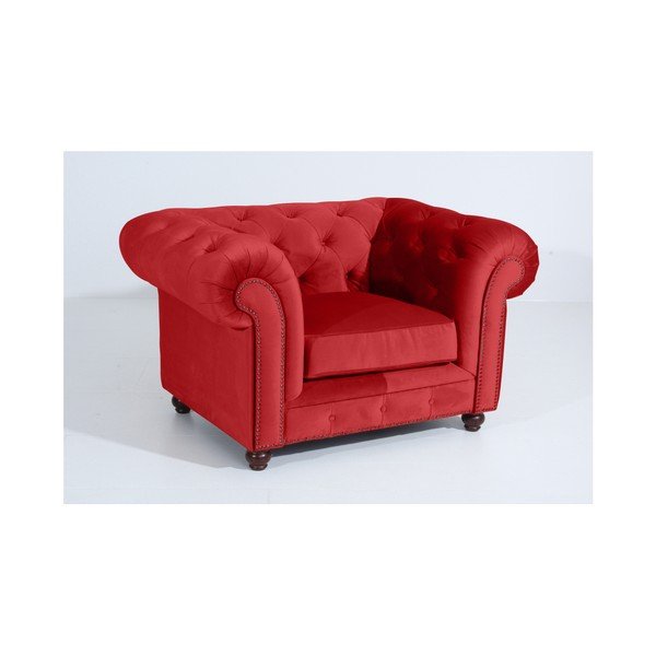 Červené křeslo Max Winzer Orleans Velvet-image-2