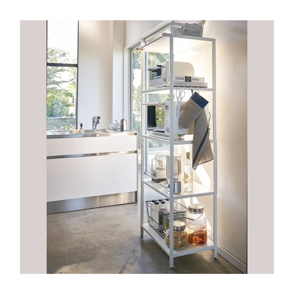 Matt valge terasest riiul 60x170x46,5 cm Tower - YAMAZAKI-image-4