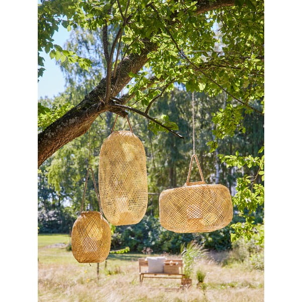 Bambusest latern 32 cm Musu - Bloomingville-image-1